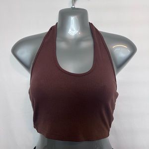 Brown Super Cropped Halter